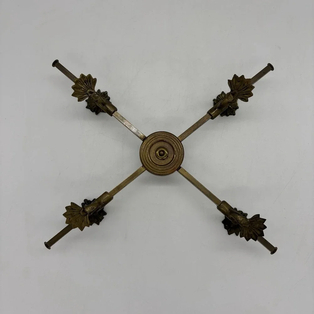 Vintage Regency Style‎ Brass Trivet Stand Adjustable Footed Hot Plate Sideboard